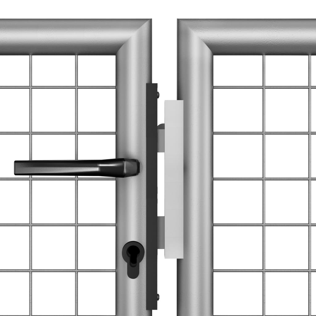 Garden Gate Galvanised Steel 415x75 cm Silver