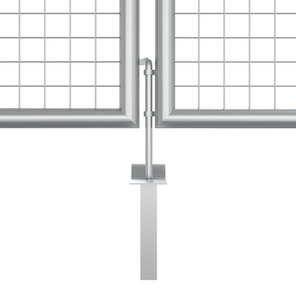 Garden Gate Galvanised Steel 415x125 cm Silver