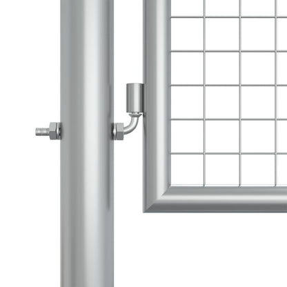 Garden Gate Galvanised Steel 415x125 cm Silver