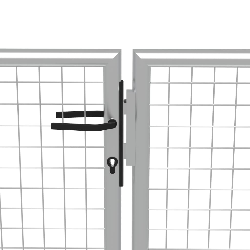 Garden Gate Galvanised Steel 415x150 cm Silver