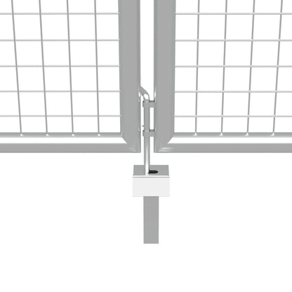 Garden Gate Galvanised Steel 415x150 cm Silver