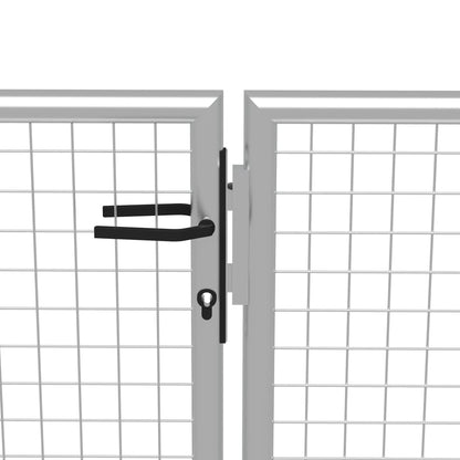Garden Gate Galvanised Steel 415x175 cm Silver
