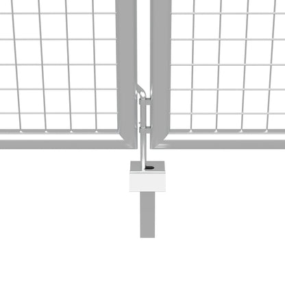 Garden Gate Galvanised Steel 415x175 cm Silver
