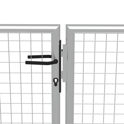 Garden Gate Galvanised Steel 415x200 cm Silver
