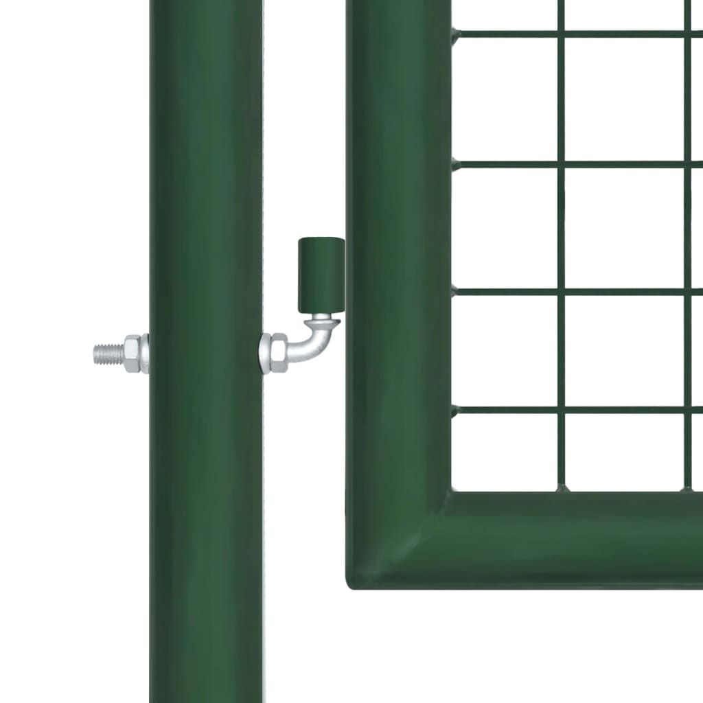 Garden Gate Steel 350x100 cm Green