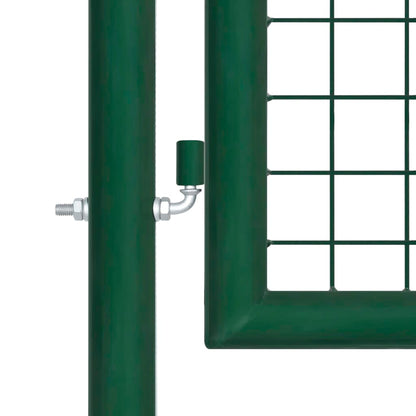 Garden Gate Steel 350x100 cm Green