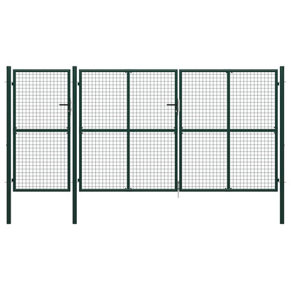 Garden Gate Steel 400x200 cm Green
