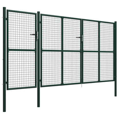 Garden Gate Steel 400x200 cm Green