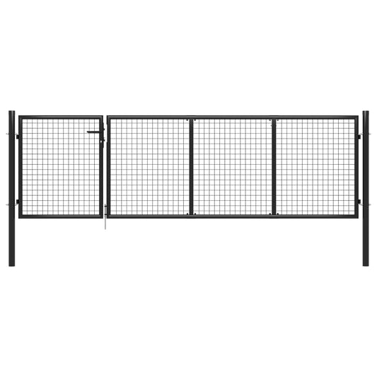 Garden Gate Steel 350x100 cm Anthracite