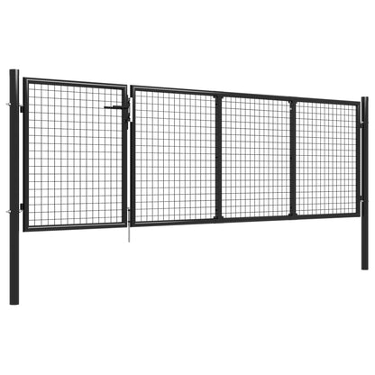 Garden Gate Steel 350x100 cm Anthracite