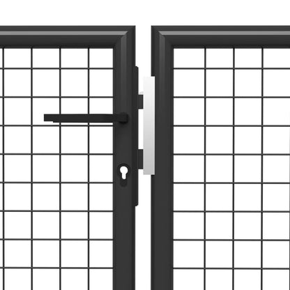 Garden Gate Steel 400x150 cm Anthracite