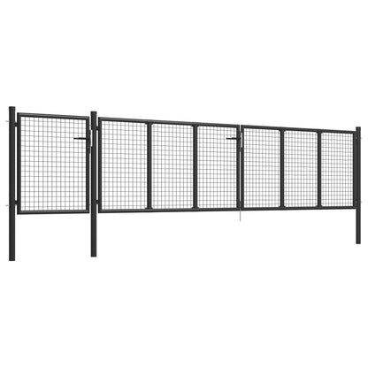 Garden Gate Steel 500x75 cm Anthracite