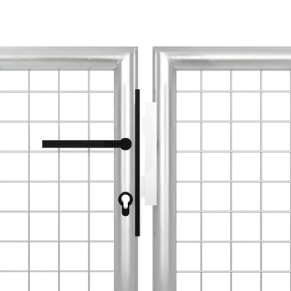 Garden Gate Steel 350x75 cm Silver