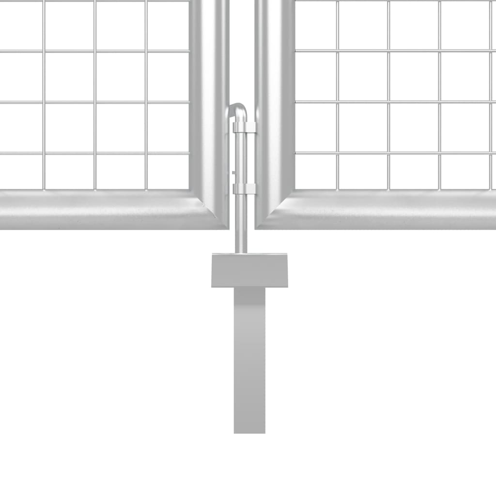 Garden Gate Steel 500x75 cm Silver
