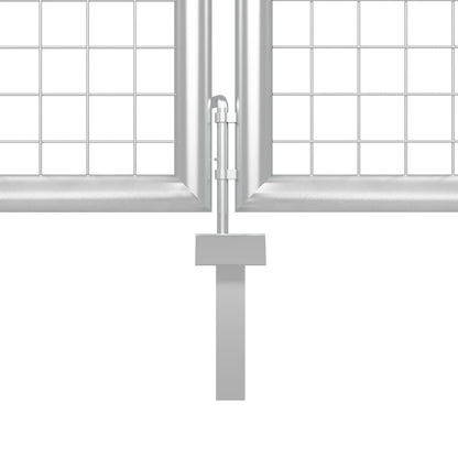 Garden Gate Steel 500x100 cm Silver