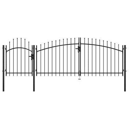 Garden Gate Steel 2x4 m Black