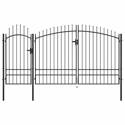 Garden Gate Steel 2.45x4 m Black