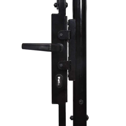 Garden Gate Steel 2.45x4 m Black