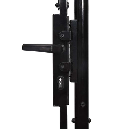 Garden Gate Black 200 x 400 cm Steel