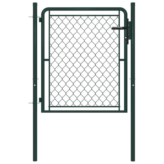 Garden Gate Steel 100x75 cm Green
