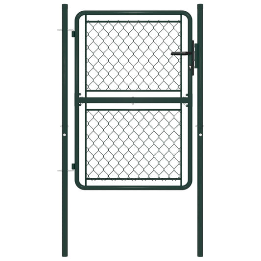 Garden Gate Steel 100x125 cm Green
