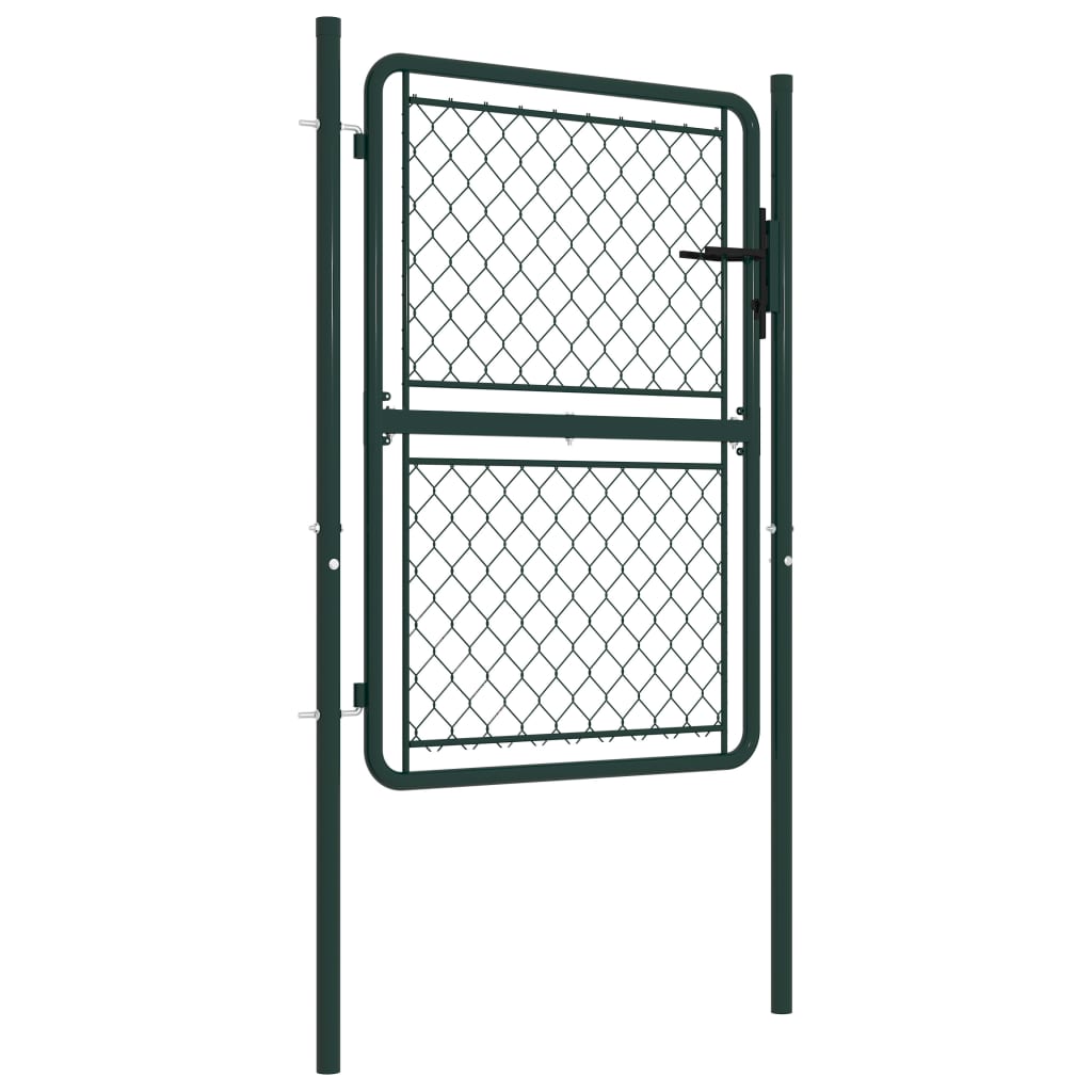 Garden Gate Steel 100x125 cm Green
