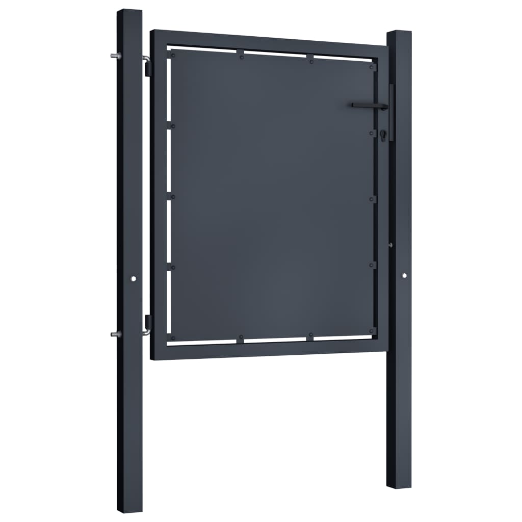 Garden Gate Steel 100x75 cm Anthracite