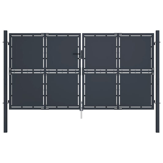 Garden Gate Steel 300x200 cm Anthracite