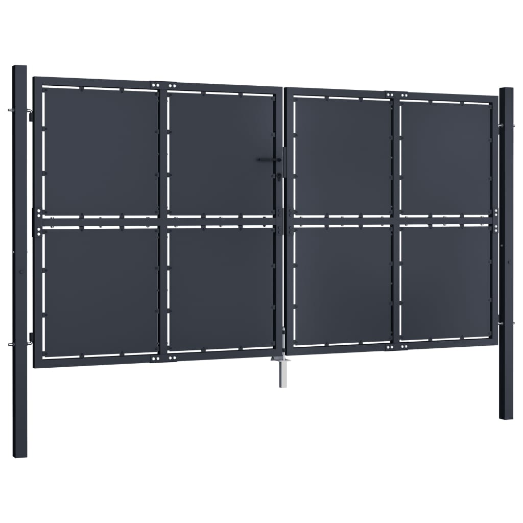 Garden Gate Steel 300x200 cm Anthracite