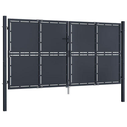 Garden Gate Steel 300x200 cm Anthracite