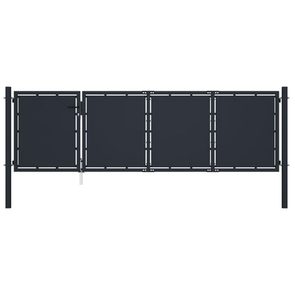 Garden Gate Steel 350x75 cm Anthracite