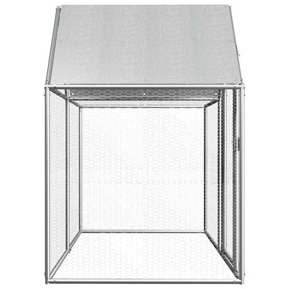 Chicken Coop 2x1x1.5 m Galvanised Steel