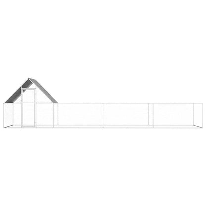 Chicken Coop 8x2x2 m Galvanised Steel