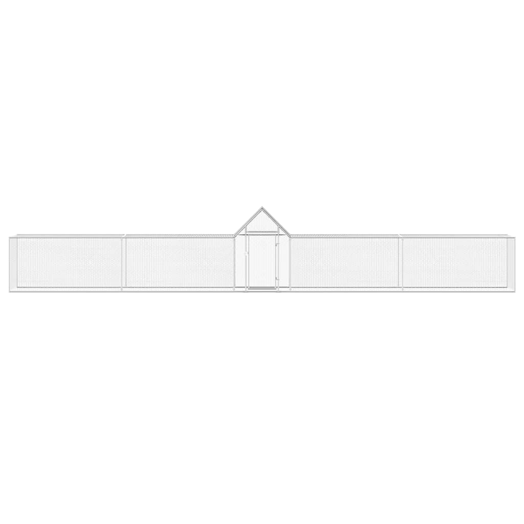 Chicken Coop 9x1x1.5 m Galvanised Steel