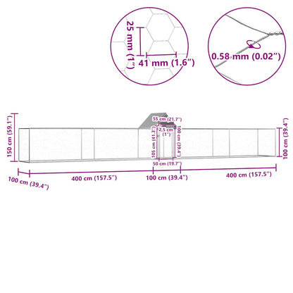 Chicken Coop 9x1x1.5 m Galvanised Steel