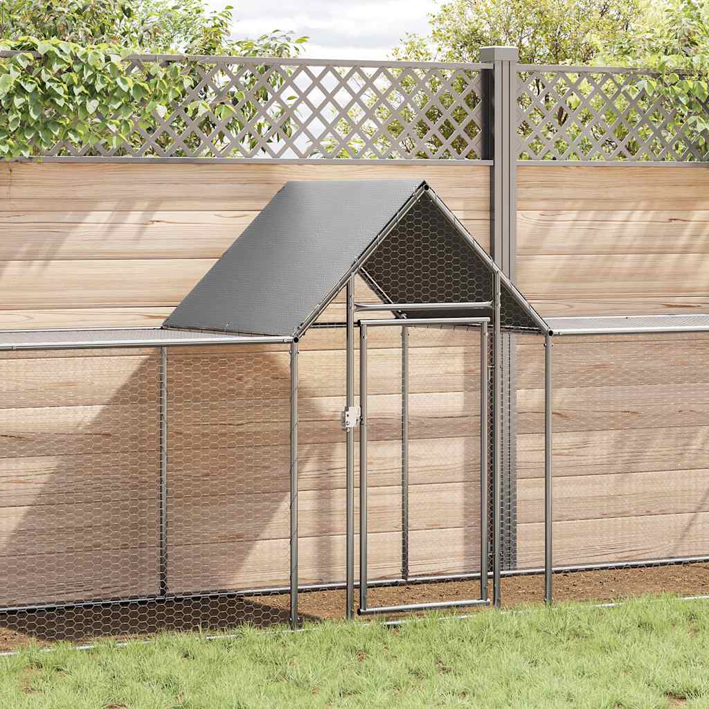 Chicken Coop 9x1x1.5 m Galvanised Steel