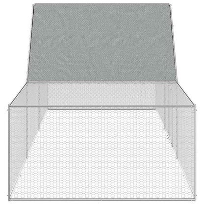 Chicken Coop 6x2x2 m Galvanised Steel