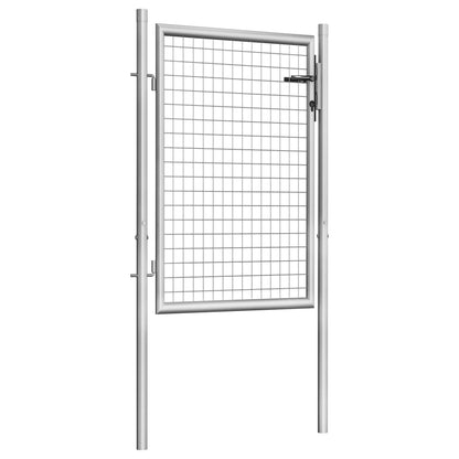 Garden Gate Galvanised Steel 105x100 cm Silver