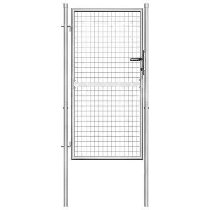 Garden Gate Galvanised Steel 105x150 cm Silver