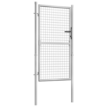 Garden Gate Galvanised Steel 105x150 cm Silver