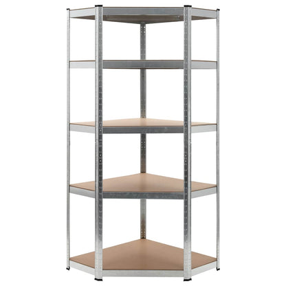 Storage Shelf Silver 75x75x180 cm Steel and MDF