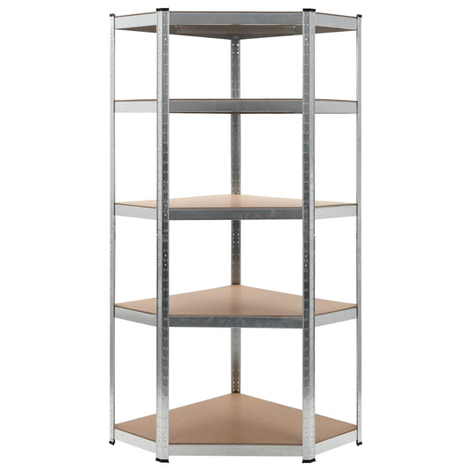 Storage Shelf Silver 75x75x180 cm Steel and MDF