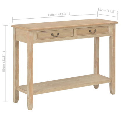 Console Table 110x35x80 cm Wood