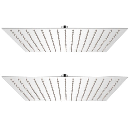 Rain Shower Head 2 pcs Stainless Steel 40x40 cm