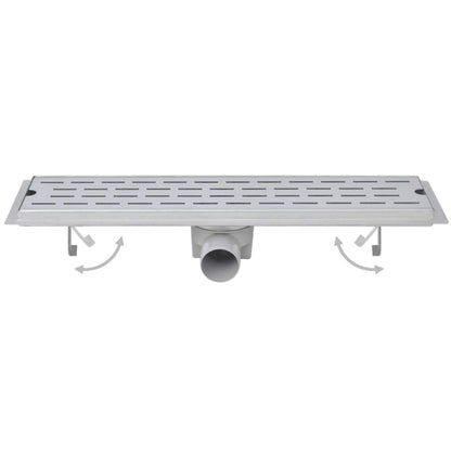 Linear Shower Drain 2 pcs Bubble 1030x140 mm Stainless Steel