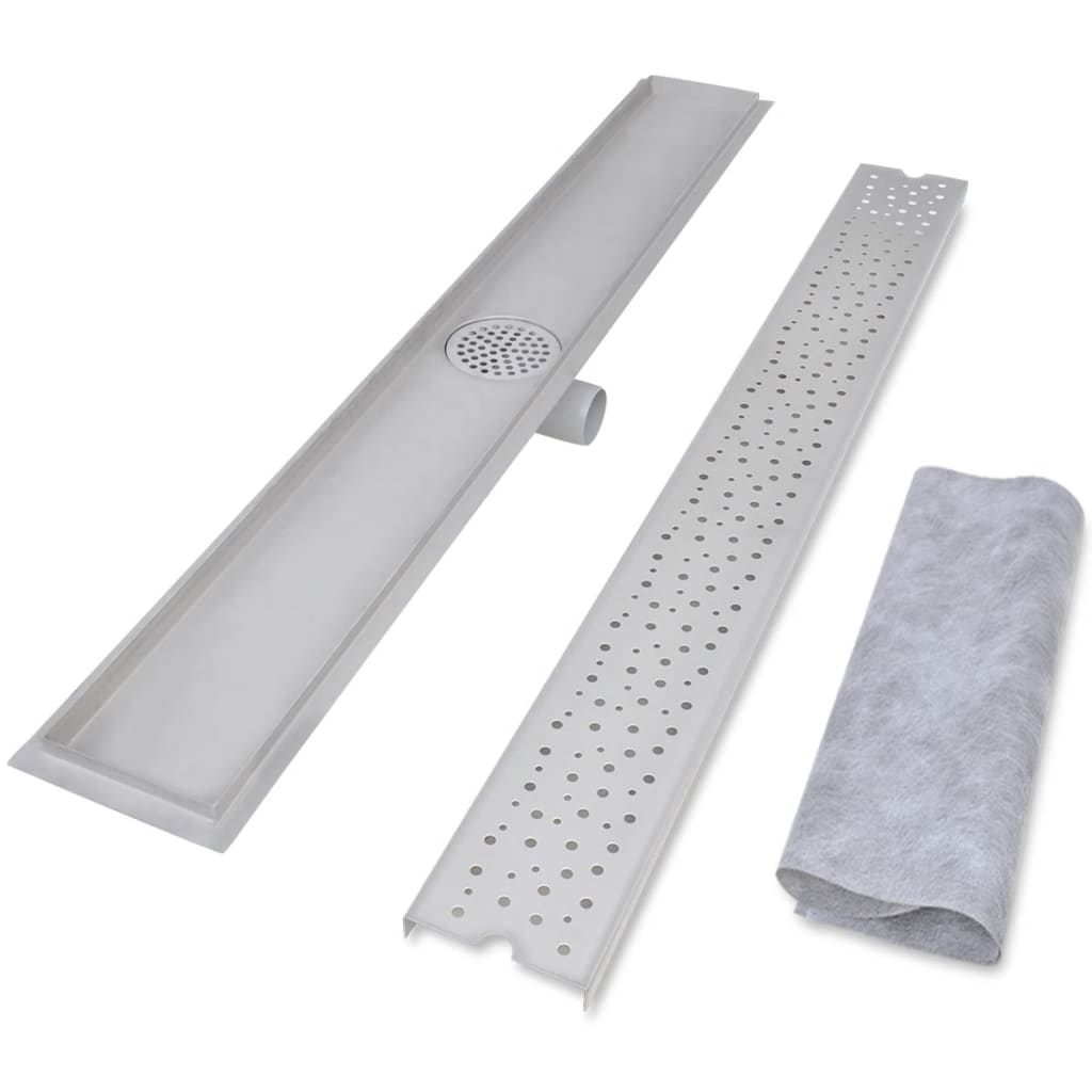 Linear Shower Drain 2 pcs Bubble 1030x140 mm Stainless Steel