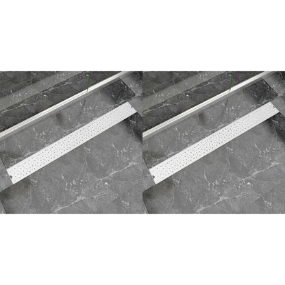 Linear Shower Drain 2 pcs Bubble 1030x140 mm Stainless Steel