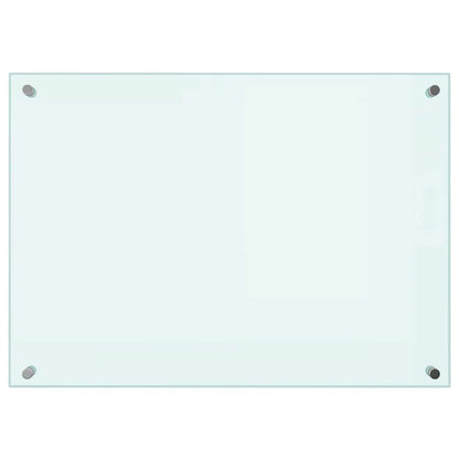Kitchen Backsplash White 70 x 50 cm Tempered Glass