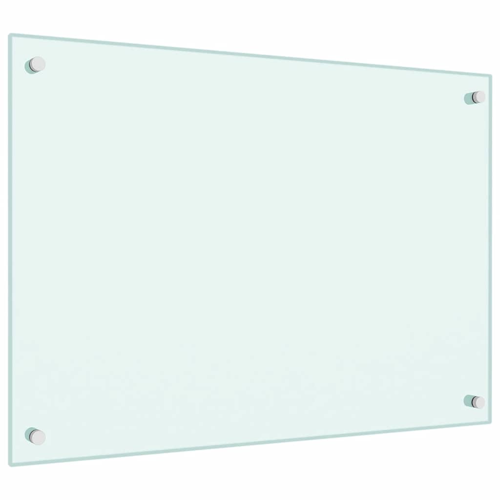 Kitchen Backsplash White 70 x 50 cm Tempered Glass