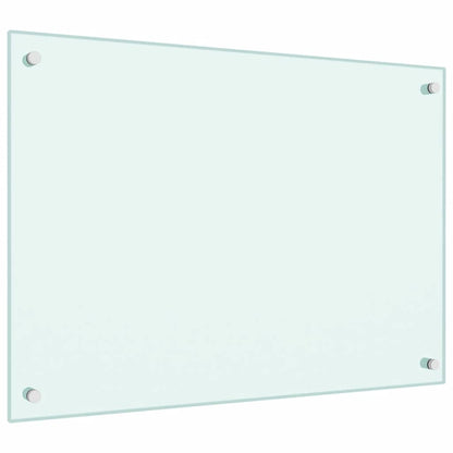 Kitchen Backsplash White 70 x 50 cm Tempered Glass